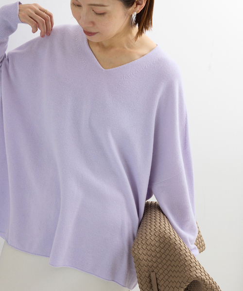 IENAFine ニュージーウール ニュアンス Vプルオーバー 新品未使用品 追加4》Fineニュージーウール ニュアンス Vプルオーバー（ニット