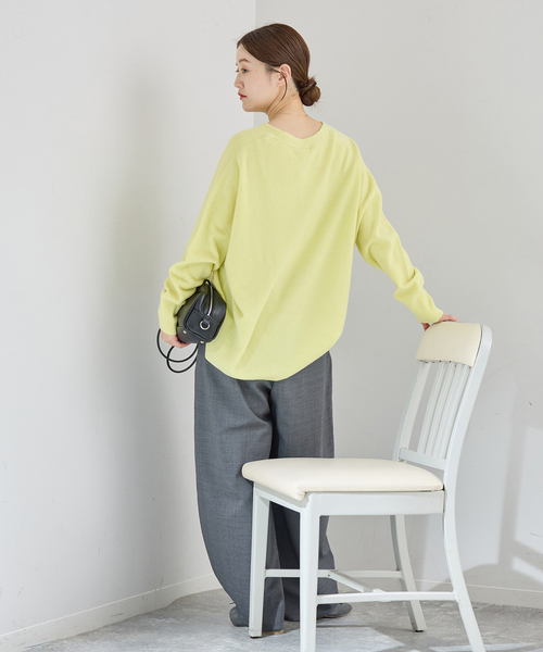 追加4》Fineニュージーウール ニュアンス Vプルオーバー（ニット