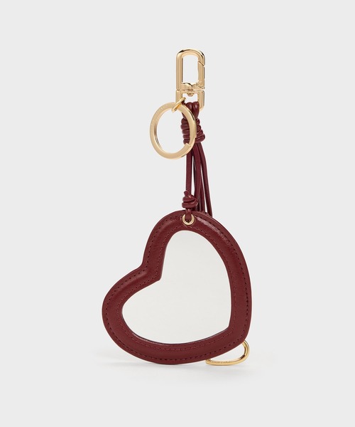 CHARLES & KEITH(チャールズ & キース)の「Ciara シアラ ハートアンドキーチャーム(キーケース/キーアクセサリー・レディース・バーガンディー/ブラック・FREE)」の2枚目の写真