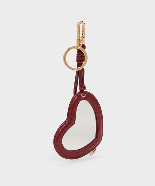 CHARLES & KEITH(チャールズ & キース)の「Ciara シアラ ハートアンドキーチャーム(キーケース/キーアクセサリー・レディース・バーガンディー/ブラック・FREE)」の5枚目の写真