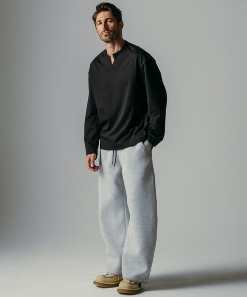 CIRCLEE(サークリー)の「CIRCLEE(サークリー)リラックス ワイドドロストパンツ(スウェットパンツ・メンズ・ライトグレー/ブラック・M)」の17枚目の写真
