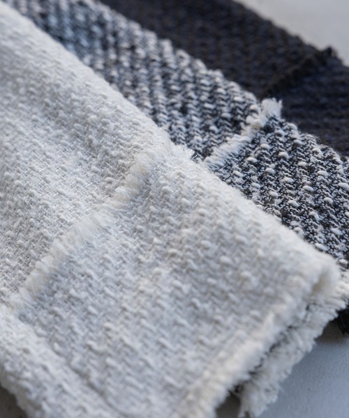 A part by(アパートバイ)の「【Sサイズ展開・セットアップ対応】ツイードノーカラージャケット(ノーカラージャケット・レディース・ネイビー/ブラック系その他2/アイボリー・SMALL/MEDIUM)」の4枚目の写真