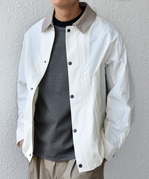 SHIPS any（シップス エニィ）の「【SHIPS any 別注】Bollington:〈洗濯機可能〉ショート ライト ハンティングジャケット◇（ブルゾン・メンズ・ストーン/チャコールグレー/ライトブルー/ネイビー・LARGE/MEDIUM）」の8枚目の写真