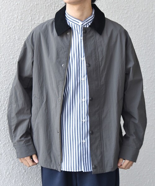 SHIPS any（シップス エニィ）の「【SHIPS any 別注】Bollington:〈洗濯機可能〉ショート ライト ハンティングジャケット◇（ブルゾン・メンズ・ストーン/チャコールグレー/ライトブルー/ネイビー・LARGE/MEDIUM）」の12枚目の写真