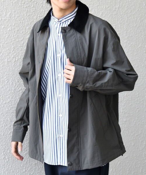 SHIPS any（シップス エニィ）の「【SHIPS any 別注】Bollington:〈洗濯機可能〉ショート ライト ハンティングジャケット◇（ブルゾン・メンズ・ストーン/チャコールグレー/ライトブルー/ネイビー・LARGE/MEDIUM）」の13枚目の写真