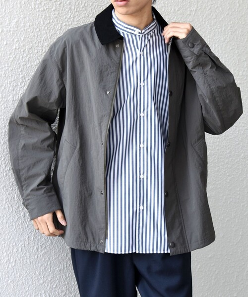 SHIPS any（シップス エニィ）の「【SHIPS any 別注】Bollington:〈洗濯機可能〉ショート ライト ハンティングジャケット◇（ブルゾン・メンズ・ストーン/チャコールグレー/ライトブルー/ネイビー・LARGE/MEDIUM）」の14枚目の写真