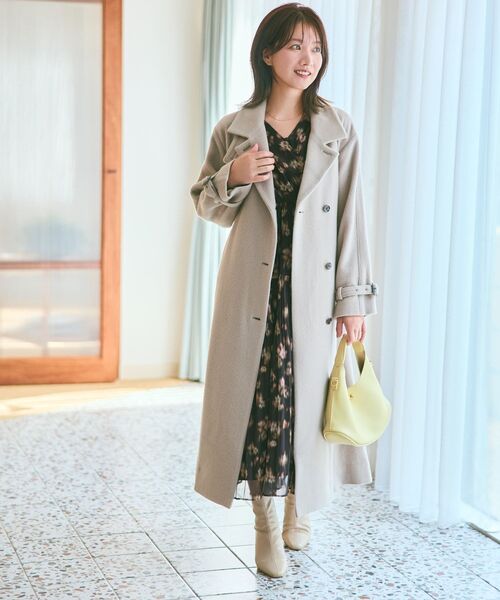 セミダブルバックフレアウールコート 【低身長・小柄女性】（その他