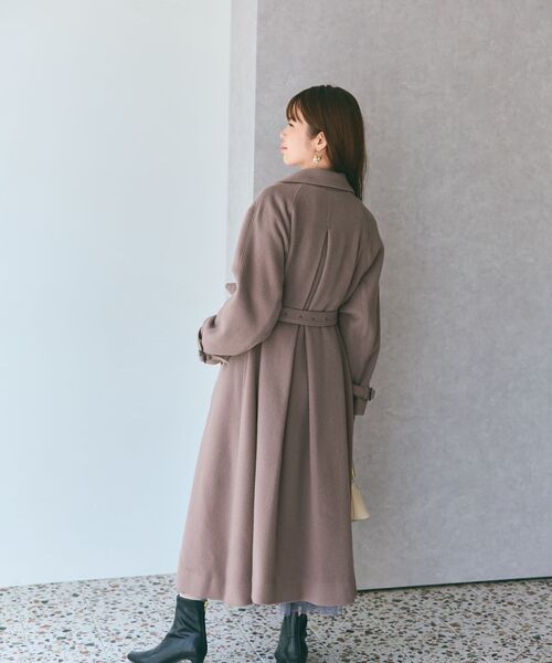 COHINA（コヒナ）の「セミダブルバックフレアウールコート 【低身長・小柄女性】（その他アウター・レディース・ピンク/グレー/ベージュ/ブラウン/オレンジ・SHORT/REGULAR）」の19枚目の写真
