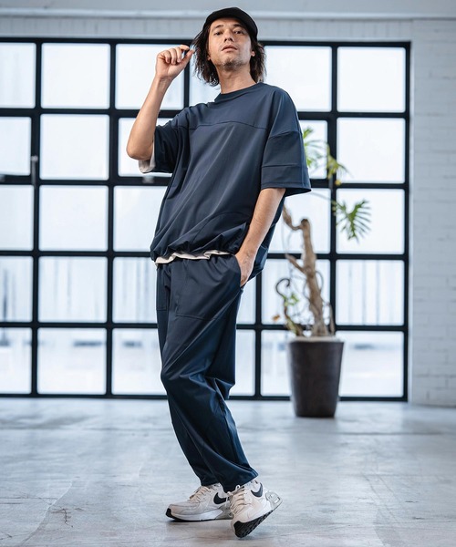 CAMBIO(カンビオ)の「mt10186-Stretch Nylon Short Sleeve Pullover ストレッチナイロンTシャツ(S66126cmb)(Tシャツ/カットソー・メンズ・ライトグレー/ブラック/ネイビー/チャコール・S/M/L)」の7枚目の写真