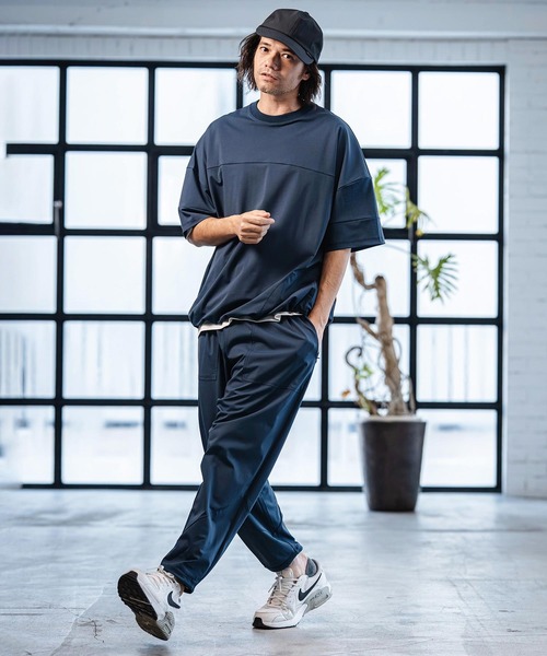 CAMBIO(カンビオ)の「mt10186-Stretch Nylon Short Sleeve Pullover ストレッチナイロンTシャツ(S66126cmb)(Tシャツ/カットソー・メンズ・ライトグレー/ブラック/ネイビー/チャコール・S/M/L)」の8枚目の写真