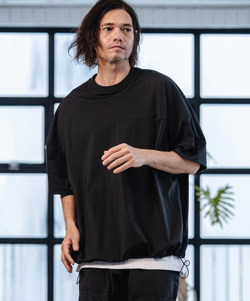 CAMBIO(カンビオ)の「mt10186-Stretch Nylon Short Sleeve Pullover ストレッチナイロンTシャツ(S66126cmb)(Tシャツ/カットソー・メンズ・ライトグレー/ブラック/ネイビー/チャコール・S/M/L)」の10枚目の写真