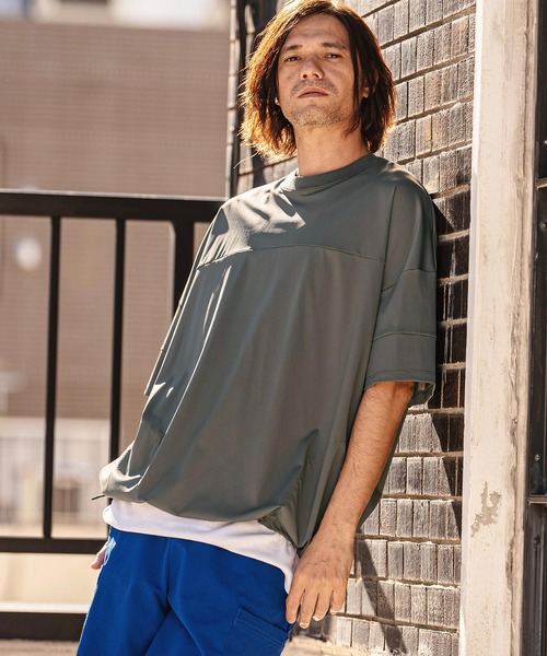 CAMBIO(カンビオ)の「mt10186-Stretch Nylon Short Sleeve Pullover ストレッチナイロンTシャツ(S66126cmb)(Tシャツ/カットソー・メンズ・ライトグレー/ブラック/ネイビー/チャコール・S/M/L)」の13枚目の写真