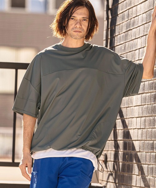 CAMBIO(カンビオ)の「mt10186-Stretch Nylon Short Sleeve Pullover ストレッチナイロンTシャツ(S66126cmb)(Tシャツ/カットソー・メンズ・ライトグレー/ブラック/ネイビー/チャコール・S/M/L)」の14枚目の写真