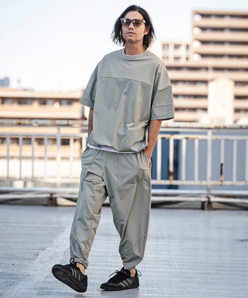 CAMBIO(カンビオ)の「mt10186-Stretch Nylon Short Sleeve Pullover ストレッチナイロンTシャツ(S66126cmb)(Tシャツ/カットソー・メンズ・ライトグレー/ブラック/ネイビー/チャコール・S/M/L)」の19枚目の写真