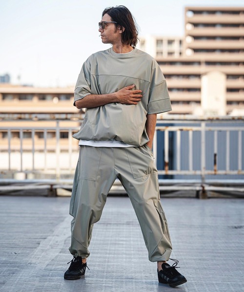 CAMBIO(カンビオ)の「mt10186-Stretch Nylon Short Sleeve Pullover ストレッチナイロンTシャツ(S66126cmb)(Tシャツ/カットソー・メンズ・ライトグレー/ブラック/ネイビー/チャコール・S/M/L)」の20枚目の写真