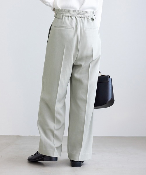 ROPE' PICNIC（ロペピクニック）の「【低身長・小柄さんサイズ】クリアツイルワイドパンツ/セレモニー・セットアップ対応（その他パンツ・レディース・ネイビー/グレー/ベージュ系その他2/グリーン系その他・M/S）」の20枚目の写真