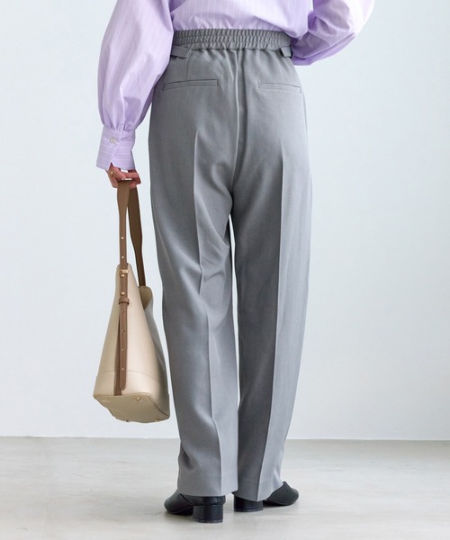 ROPE' PICNIC（ロペピクニック）の「【低身長・小柄さんサイズ】クリアツイルワイドパンツ/セレモニー・セットアップ対応（その他パンツ・レディース・ネイビー/グレー/ベージュ系その他2/グリーン系その他・M/S）」の9枚目の写真