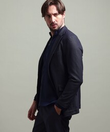 HIDEAWAYS NICOLE（ハイダウェイニコル）の「【HIDEAWAYS BLACK】ガムストレッチブライトシャンブレー2Bジャケット（テーラードジャケット）」