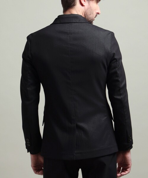 HIDEAWAYS NICOLE（ハイダウェイニコル）の「【HIDEAWAYS BLACK】ガムストレッチブライトシャンブレー2Bジャケット（テーラードジャケット・メンズ・ネイビー/ブラック・M/L/XL）」の7枚目の写真