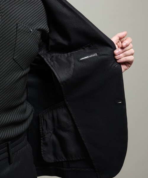 HIDEAWAYS NICOLE（ハイダウェイニコル）の「【HIDEAWAYS BLACK】ガムストレッチブライトシャンブレー2Bジャケット（テーラードジャケット・メンズ・ネイビー/ブラック・M/L/XL）」の14枚目の写真