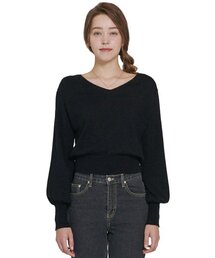 SIWEOL107（シウォル107）の「emma puff knit (black)（ニット/セーター）」