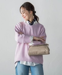【WEB限定】《暖色美》裏起毛Vネックトップス≪手洗い≫