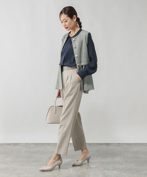 GLOBAL WORK（グローバルワーク）の「キレイつづく2WAYタック長袖/601017（Tシャツ/カットソー・レディース・ネイビー/オフホワイト/サックスブルー系/ホワイト系その他/サックスブルー・LARGE/MEDIUM/SMALL）」の12枚目の写真