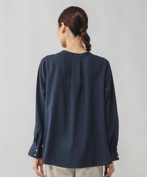 GLOBAL WORK(グローバルワーク)の「キレイつづく2WAYタック長袖/601017(Tシャツ/カットソー・レディース・ネイビー/オフホワイト/サックスブルー系/ホワイト系その他/サックスブルー・LARGE/MEDIUM/SMALL)」の14枚目の写真
