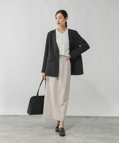 GLOBAL WORK（グローバルワーク）の「キレイつづく2WAYタック長袖/601017（Tシャツ/カットソー・レディース・ネイビー/オフホワイト/サックスブルー系/ホワイト系その他/サックスブルー・LARGE/MEDIUM/SMALL）」の11枚目の写真