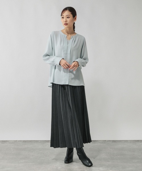 GLOBAL WORK（グローバルワーク）の「キレイつづく2WAYタック長袖/601017（Tシャツ/カットソー・レディース・ネイビー/オフホワイト/サックスブルー系/ホワイト系その他/サックスブルー・LARGE/MEDIUM/SMALL）」の20枚目の写真