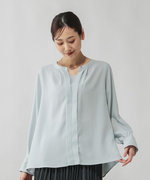 GLOBAL WORK（グローバルワーク）の「キレイつづく2WAYタック長袖/601017（Tシャツ/カットソー・レディース・ネイビー/オフホワイト/サックスブルー系/ホワイト系その他/サックスブルー・LARGE/MEDIUM/SMALL）」の21枚目の写真