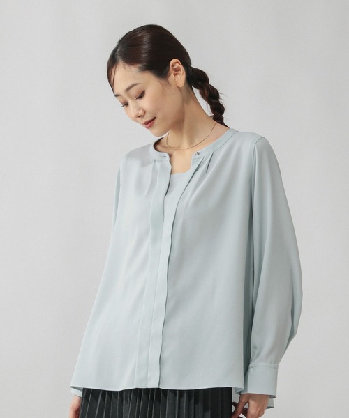 GLOBAL WORK（グローバルワーク）の「キレイつづく2WAYタック長袖/601017（Tシャツ/カットソー・レディース・ネイビー/オフホワイト/サックスブルー系/ホワイト系その他/サックスブルー・LARGE/MEDIUM/SMALL）」の22枚目の写真