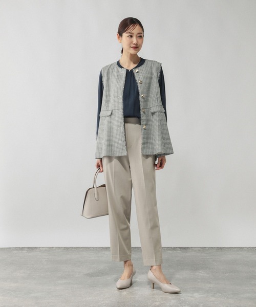 GLOBAL WORK（グローバルワーク）の「キレイつづく2WAYタック長袖/601017（Tシャツ/カットソー・レディース・ネイビー/オフホワイト/サックスブルー系/ホワイト系その他/サックスブルー・LARGE/MEDIUM/SMALL）」の15枚目の写真