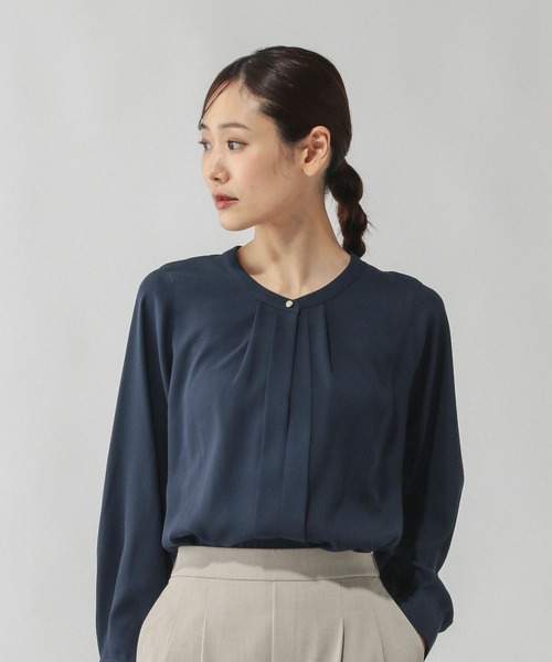 GLOBAL WORK（グローバルワーク）の「キレイつづく2WAYタック長袖/601017（Tシャツ/カットソー・レディース・ネイビー/オフホワイト/サックスブルー系/ホワイト系その他/サックスブルー・LARGE/MEDIUM/SMALL）」の17枚目の写真