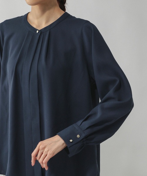 GLOBAL WORK(グローバルワーク)の「キレイつづく2WAYタック長袖/601017(Tシャツ/カットソー・レディース・ネイビー/オフホワイト/サックスブルー系/ホワイト系その他/サックスブルー・LARGE/MEDIUM/SMALL)」の18枚目の写真