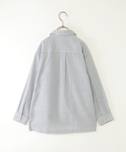 ikka(イッカ)の「【親子コーデ】サッカースナップシャウター(110~160cm)(シャツ/ブラウス・キッズ・ブルー・XL/L/M/S/XS)」の3枚目の写真