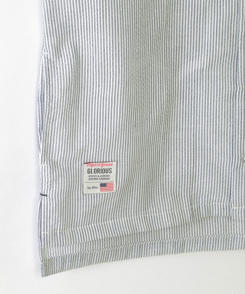 ikka(イッカ)の「【親子コーデ】サッカースナップシャウター(110~160cm)(シャツ/ブラウス・キッズ・ブルー・XL/L/M/S/XS)」の10枚目の写真