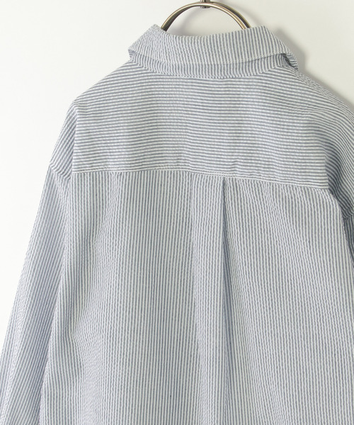 ikka(イッカ)の「【親子コーデ】サッカースナップシャウター(110~160cm)(シャツ/ブラウス・キッズ・ブルー・XL/L/M/S/XS)」の8枚目の写真