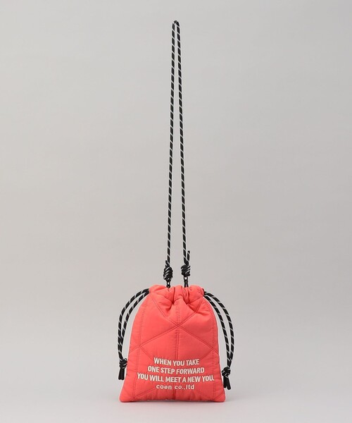 coen（コーエン）の「ロゴ刺繍 幾何柄 キルト巾着ショルダーバッグ（Sサイズ）（ショルダーバッグ・レディース・ライトブルー/ブラック/シルバー/ライム/ピンク/ホワイト/その他6・FREE）」の22枚目の写真