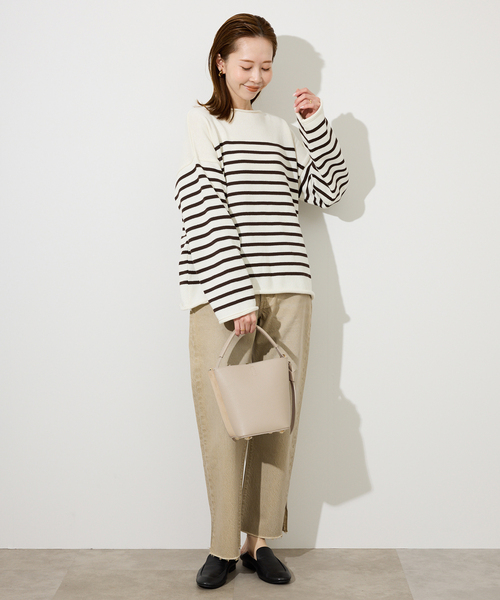 AULENTTI（オウレンティ）の「《追加2》AULENTTI/オウレンティ バケツバッグ FB-5976-DOSA（ハンドバッグ・レディース・ベージュ/ブラック・FREE）」の14枚目の写真