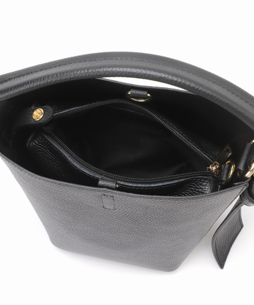 AULENTTI（オウレンティ）の「《追加2》AULENTTI/オウレンティ バケツバッグ FB-5976-DOSA（ハンドバッグ・レディース・ベージュ/ブラック・FREE）」の5枚目の写真