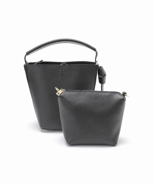 AULENTTI（オウレンティ）の「《追加2》AULENTTI/オウレンティ バケツバッグ FB-5976-DOSA（ハンドバッグ・レディース・ベージュ/ブラック・FREE）」の6枚目の写真