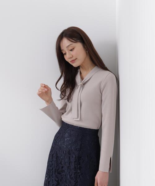 PROPORTION BODY DRESSING（プロポーションボディドレッシング）の「パールリングボウタイニット / 1216170214（ニット/セーター・レディース・ホワイト系その他/ピンク/グレー/ブルー・MEDIUM/SMALL）」の18枚目の写真