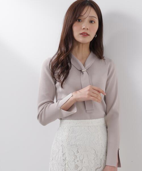 PROPORTION BODY DRESSING（プロポーションボディドレッシング）の「パールリングボウタイニット / 1216170214（ニット/セーター・レディース・ホワイト系その他/ピンク/グレー/ブルー・MEDIUM/SMALL）」の19枚目の写真