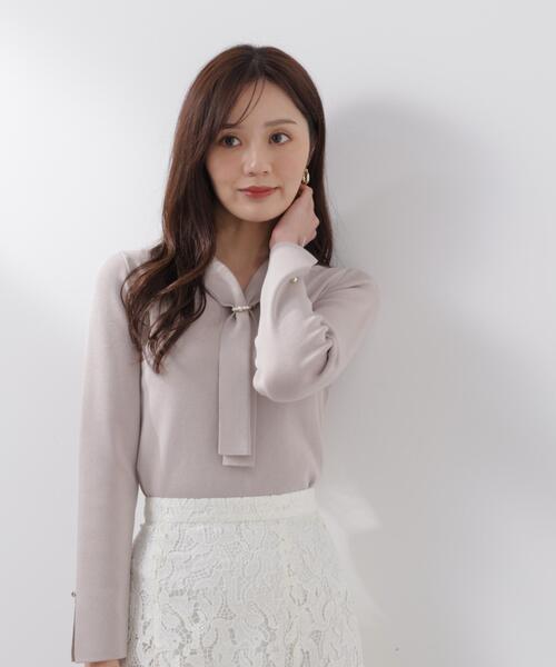 PROPORTION BODY DRESSING（プロポーションボディドレッシング）の「パールリングボウタイニット / 1216170214（ニット/セーター・レディース・ホワイト系その他/ピンク/グレー/ブルー・MEDIUM/SMALL）」の22枚目の写真