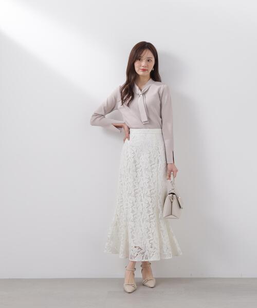 PROPORTION BODY DRESSING(プロポーションボディドレッシング)の「パールリングボウタイニット / 1216170214(ニット/セーター・レディース・ホワイト系その他/ピンク/グレー/ブルー・MEDIUM/SMALL)」の18枚目の写真