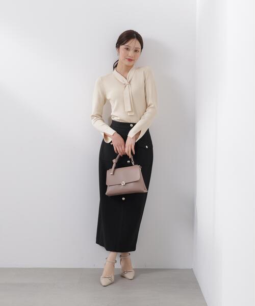 PROPORTION BODY DRESSING（プロポーションボディドレッシング）の「パールリングボウタイニット / 1216170214（ニット/セーター・レディース・ホワイト系その他/ピンク/グレー/ブルー・MEDIUM/SMALL）」の12枚目の写真