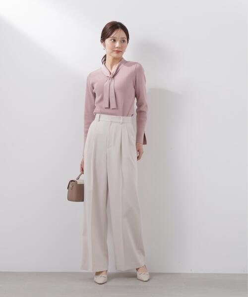 PROPORTION BODY DRESSING(プロポーションボディドレッシング)の「パールリングボウタイニット / 1216170214(ニット/セーター・レディース・ホワイト系その他/ピンク/グレー/ブルー・MEDIUM/SMALL)」の5枚目の写真