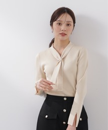 PROPORTION BODY DRESSING | パールリングボウタイニット / 1216170214(ニット/セーター)