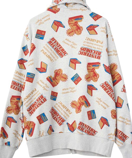 HYSTERIC GLAMOUR（ヒステリックグラマー）の「HYSTERIC RECORDS柄 パーカー（パーカー・メンズ・グレー系その他/ブラック系その他/ブルー系その他・SMALL/MEDIUM/LARGE/X-LARGE）」の7枚目の写真